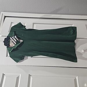 Authentic  Burberry London  classic anova Check Trim  Collard Polo Dress, S